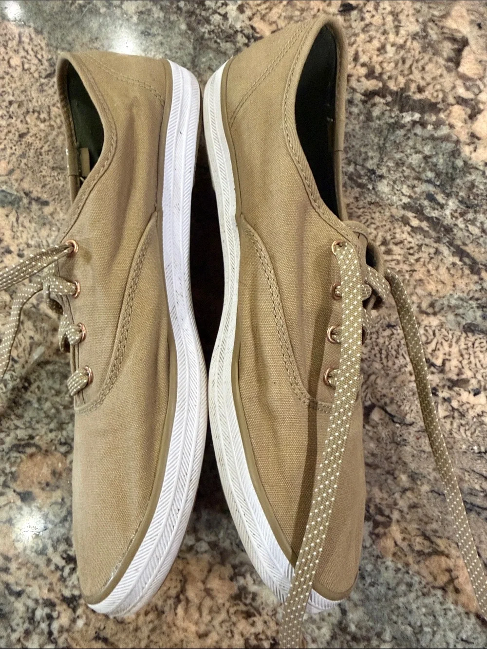Keds Men’s Canvas Sneakers in Taupe/Beige